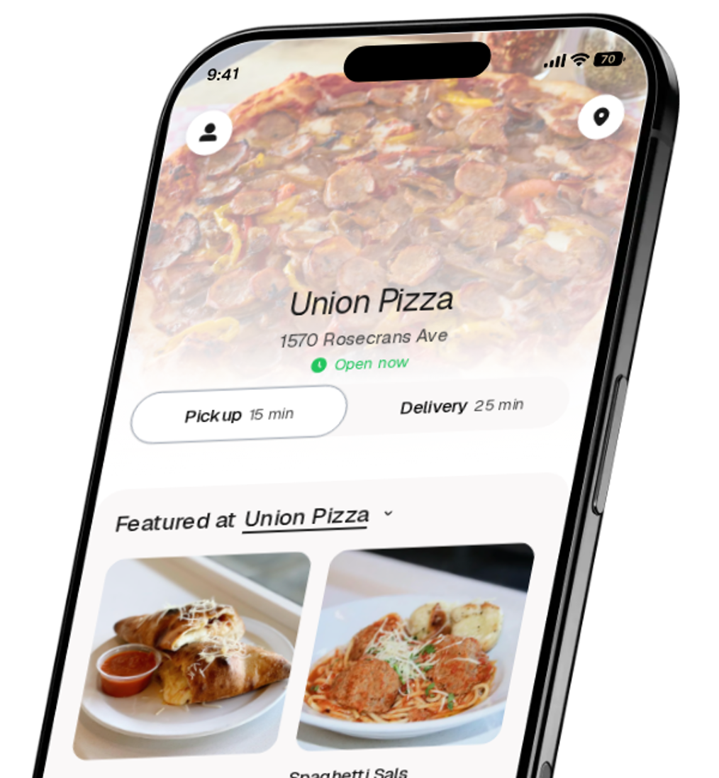 Union Pizza app preview
